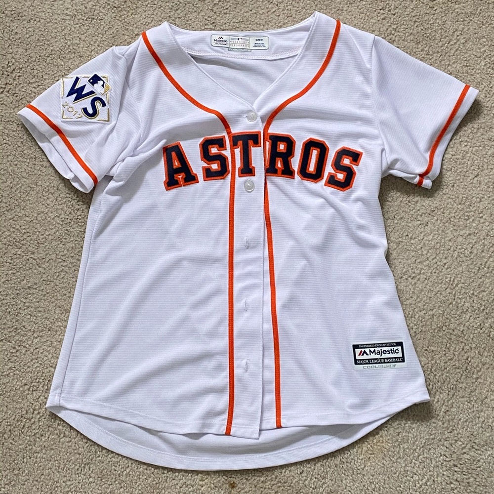 White astros World Series shirt